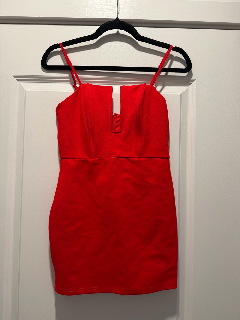 Superdown Red Spaghetti-Strap Bodycon Dress